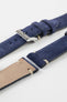 JPM Italian Vintage Suede Leather Watch Strap in BLUE