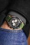 JPM Italian Vintage Suede Leather Watch Strap in MOSS GREEN