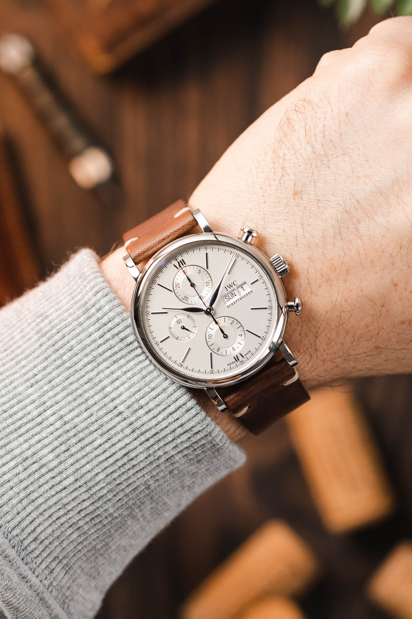 leather watch brown