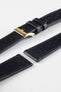 JPM Italian Vintage Leather Racing Watch Strap in BLACK