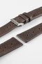 JPM Italian Vintage Leather Racing Watch Strap in WALNUT