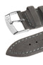 Morellato ABETE Buffalo-Embossed Vegan Leather Watch Strap in GREY