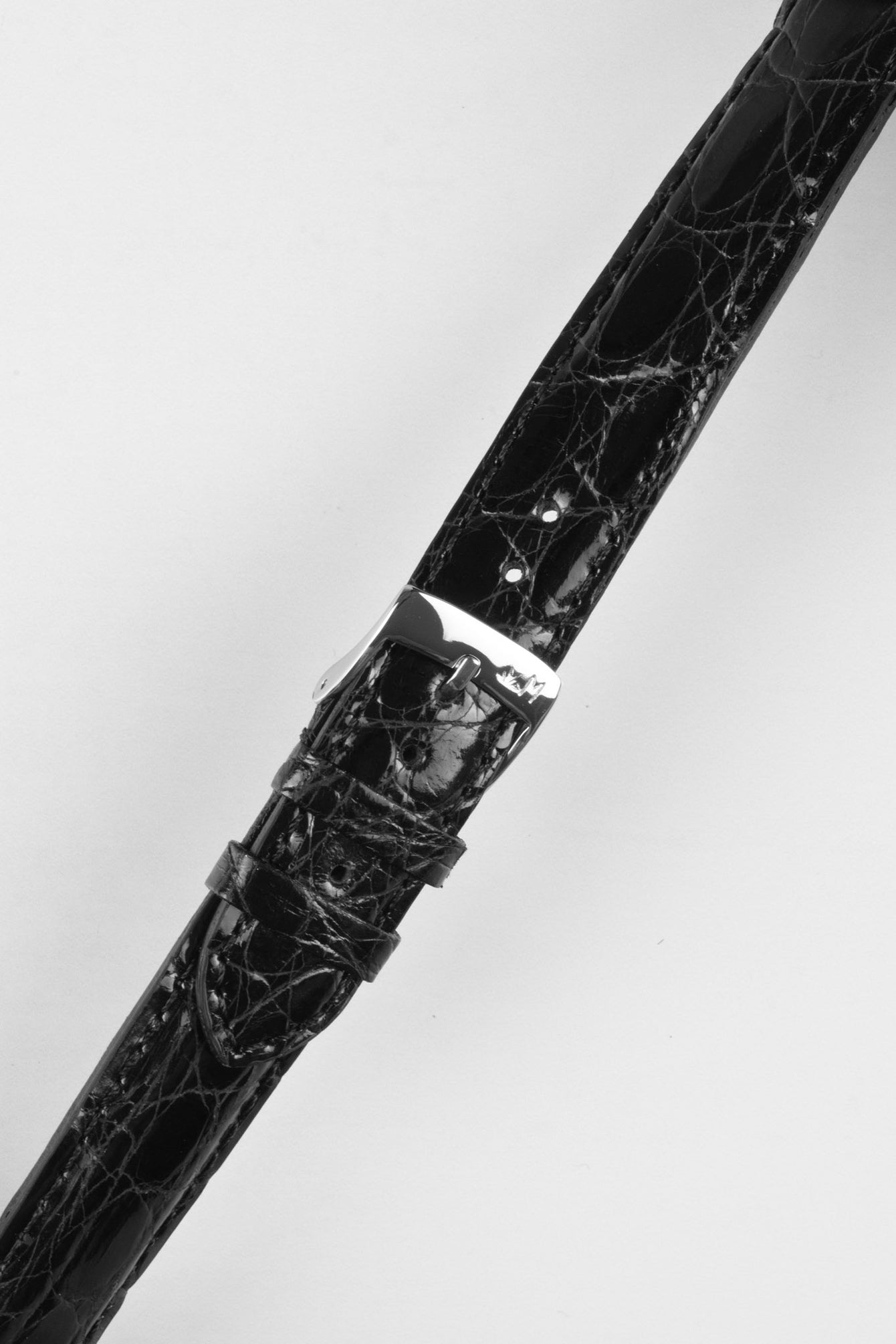 black crocodile leather watch strap 