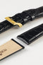 Morellato AMADEUS Genuine Alligator Watch Strap in BLACK