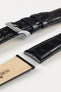 Morellato AMADEUS Genuine Alligator Watch Strap in BLACK