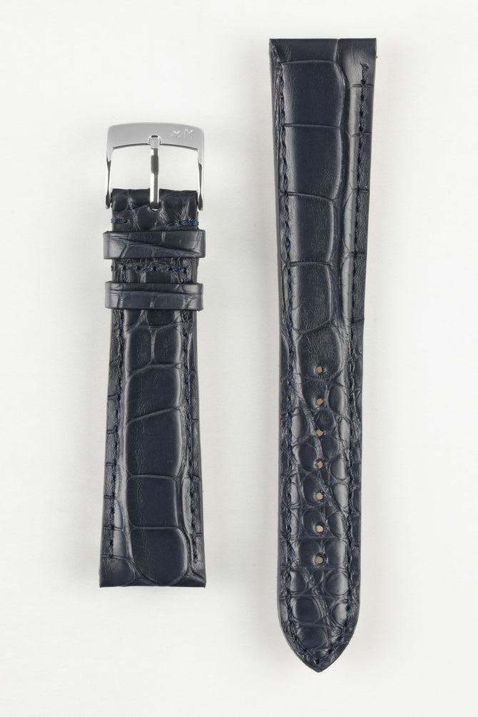Morellato AMADEUS Genuine Alligator Watch Strap in DARK BLUE