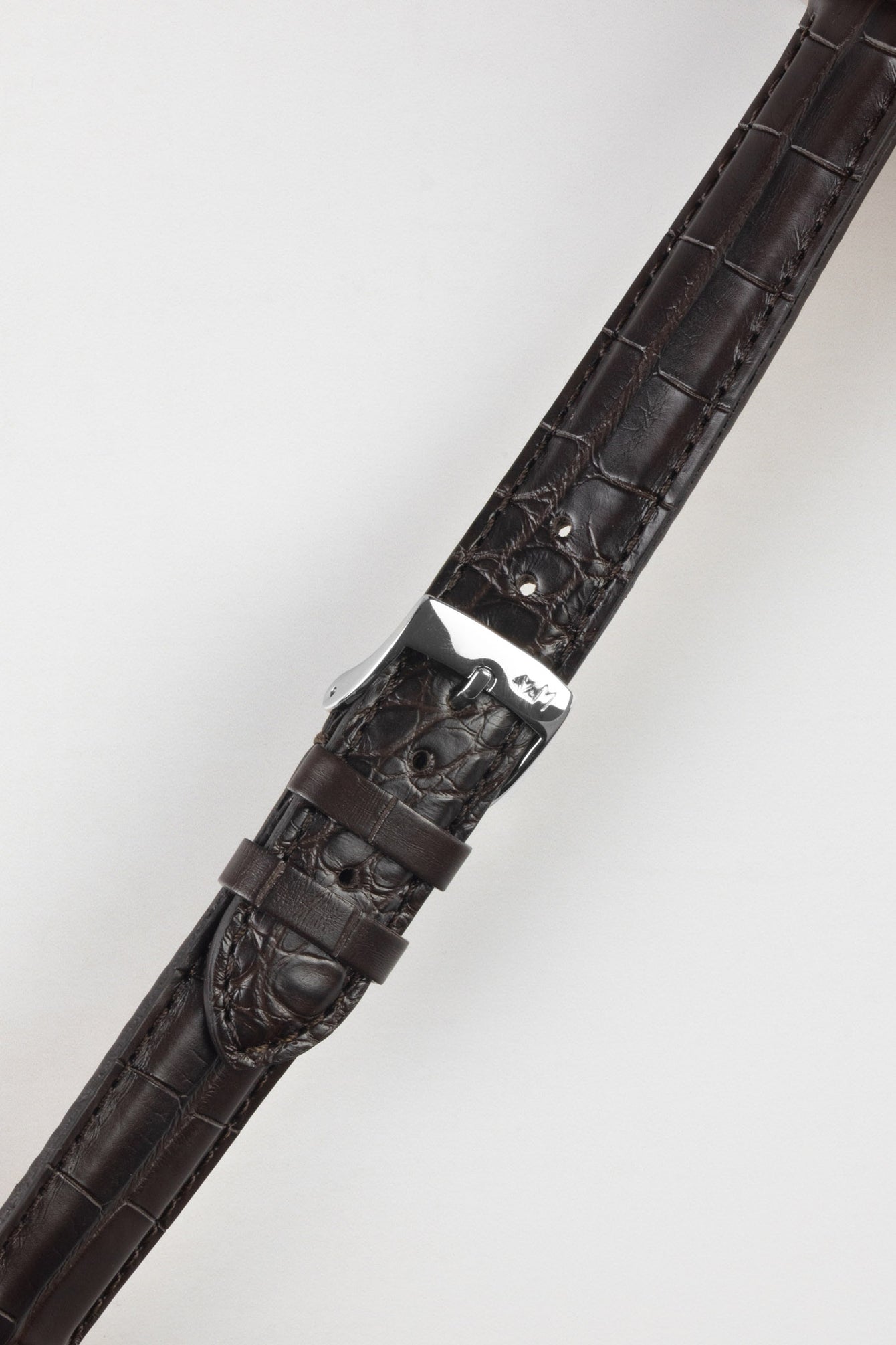 Morellato AMADEUS Genuine Alligator Watch Strap in DARK BROWN