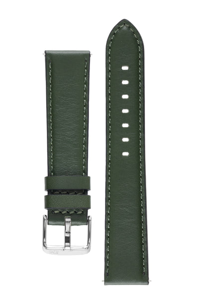 Morellato CROQUET Quick-Release Leather Watch Strap in GREEN