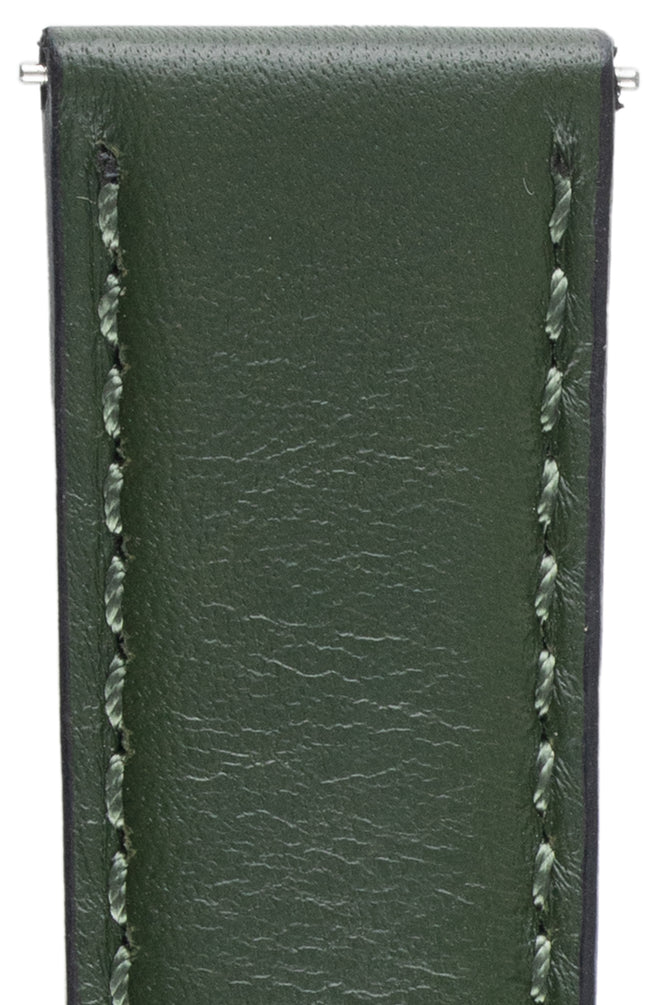 Morellato CROQUET Quick-Release Leather Watch Strap in GREEN
