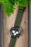 Morellato CROQUET Quick-Release Leather Watch Strap in GREEN
