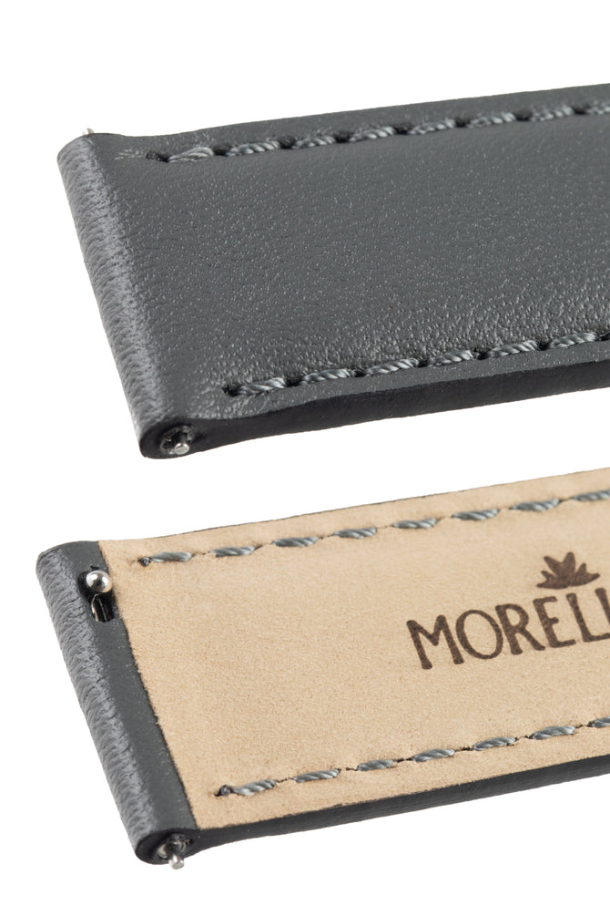 Morellato CROQUET Quick-Release Leather Watch Strap in GREY
