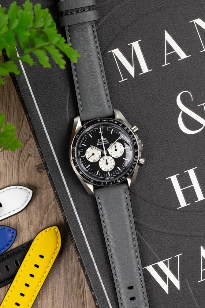 Morellato CROQUET Quick-Release Leather Watch Strap in GREY