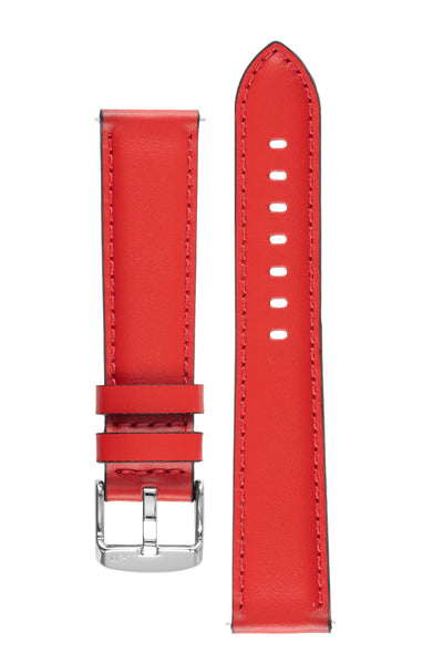 Morellato CROQUET Quick-Release Leather Watch Strap in RED