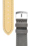 dark grey leather watch strap