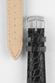 crocodile watch strap black