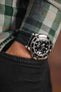 Morellato LIVERPOOL Crocodile-Embossed Calfskin Leather Performance Watch Strap in BLUE