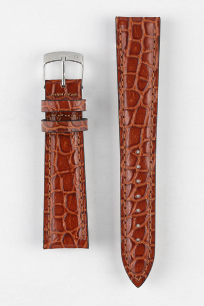 brown crocodile watch strap