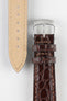 dark brown crocodile watch strap 