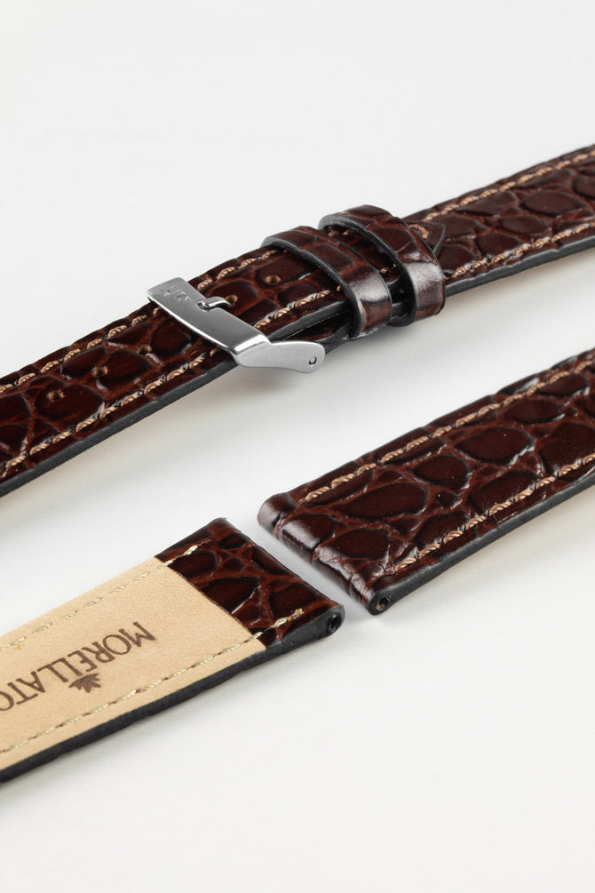 dark brown crocodile watch strap 