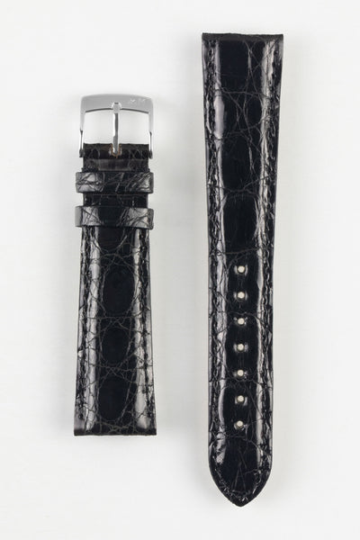 Morellato MOMBASA Genuine Crocodile Watch Strap in BLACK
