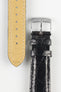 Morellato MOMBASA Genuine Crocodile Watch Strap in BLACK