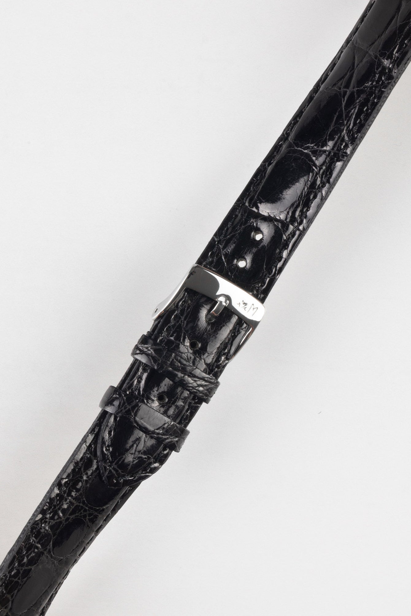Morellato MOMBASA Genuine Crocodile Watch Strap in BLACK