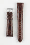 Morellato MOMBASA Genuine Crocodile Watch Strap in DARK BROWN