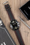 Morellato RACE Motorsport Microfibre Watch Strap in BLACK with RED Stitch