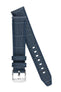 Morellato SOCCER Alligator-Embossed Calfskin Leather Watch Strap in BLUE