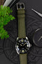 Morellato SOCCER Alligator-Embossed Calfskin Leather Watch Strap in GREEN
