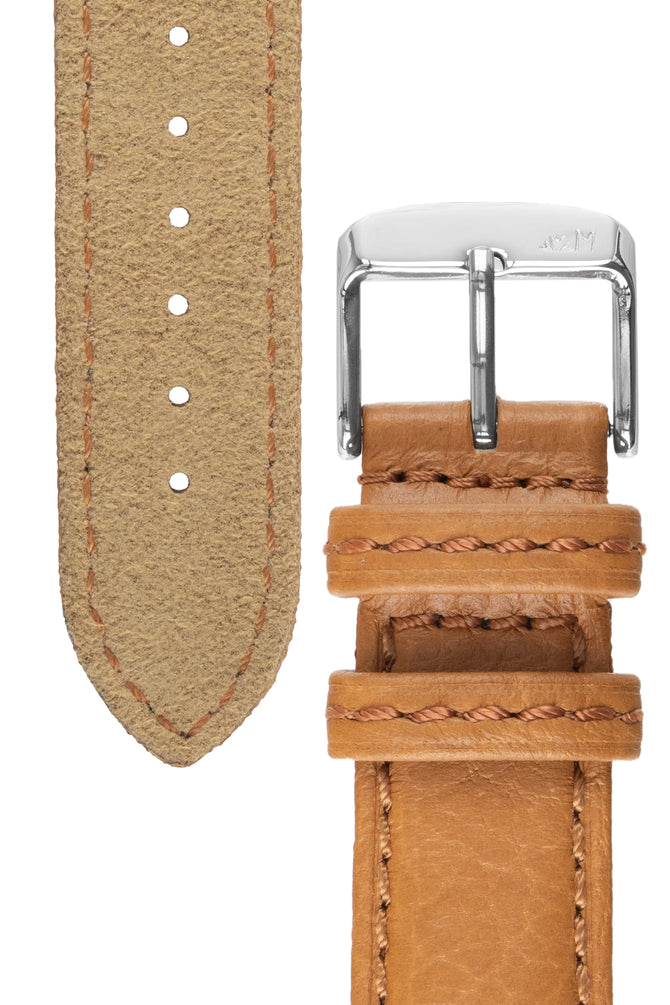 Morellato TINTORETTO Genuine Deerskin Leather Watch Strap in HONEY