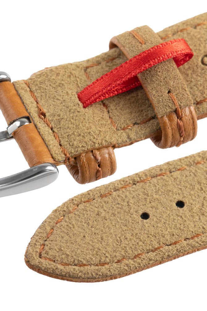 Morellato TINTORETTO Genuine Deerskin Leather Watch Strap in HONEY