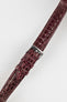 Morellato TRACY Genuine Crocodile Watch Strap in BURGUNDY