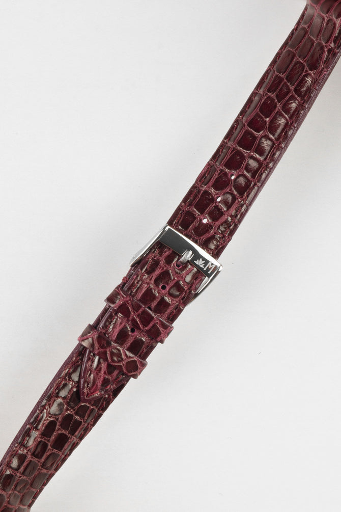 Morellato TRACY Genuine Crocodile Watch Strap in BURGUNDY