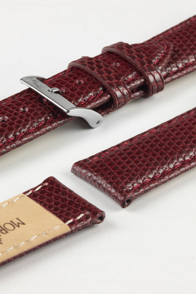  burgundy lizard watch strap 