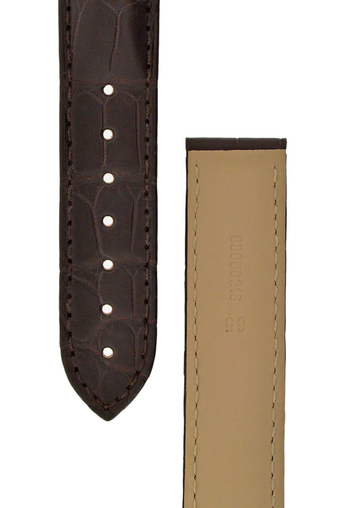 OMEGA 98000216 Speedmaster Alligator Leather Deployment Watch Strap in BROWN