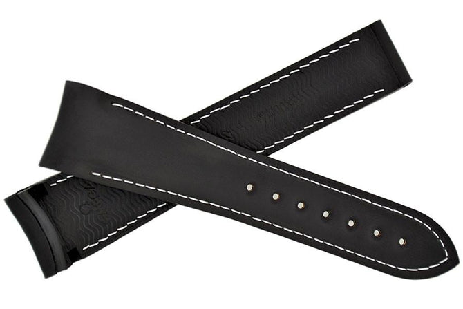 OMEGA 98000296 Planet Ocean Deployment Rubber Watch Strap in 22mm – Black/White
