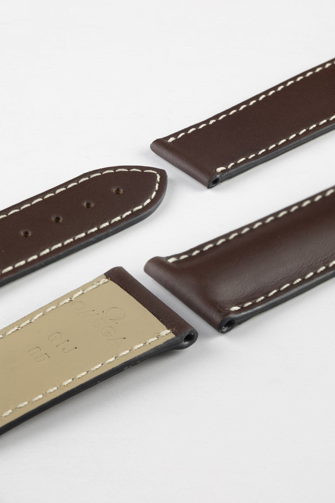 omega brown leather watch 