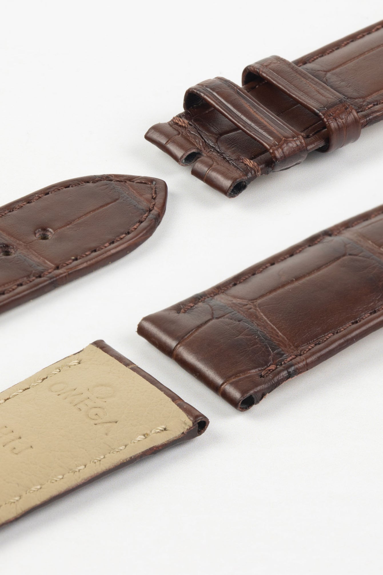 omega seamaster alligator strap 
