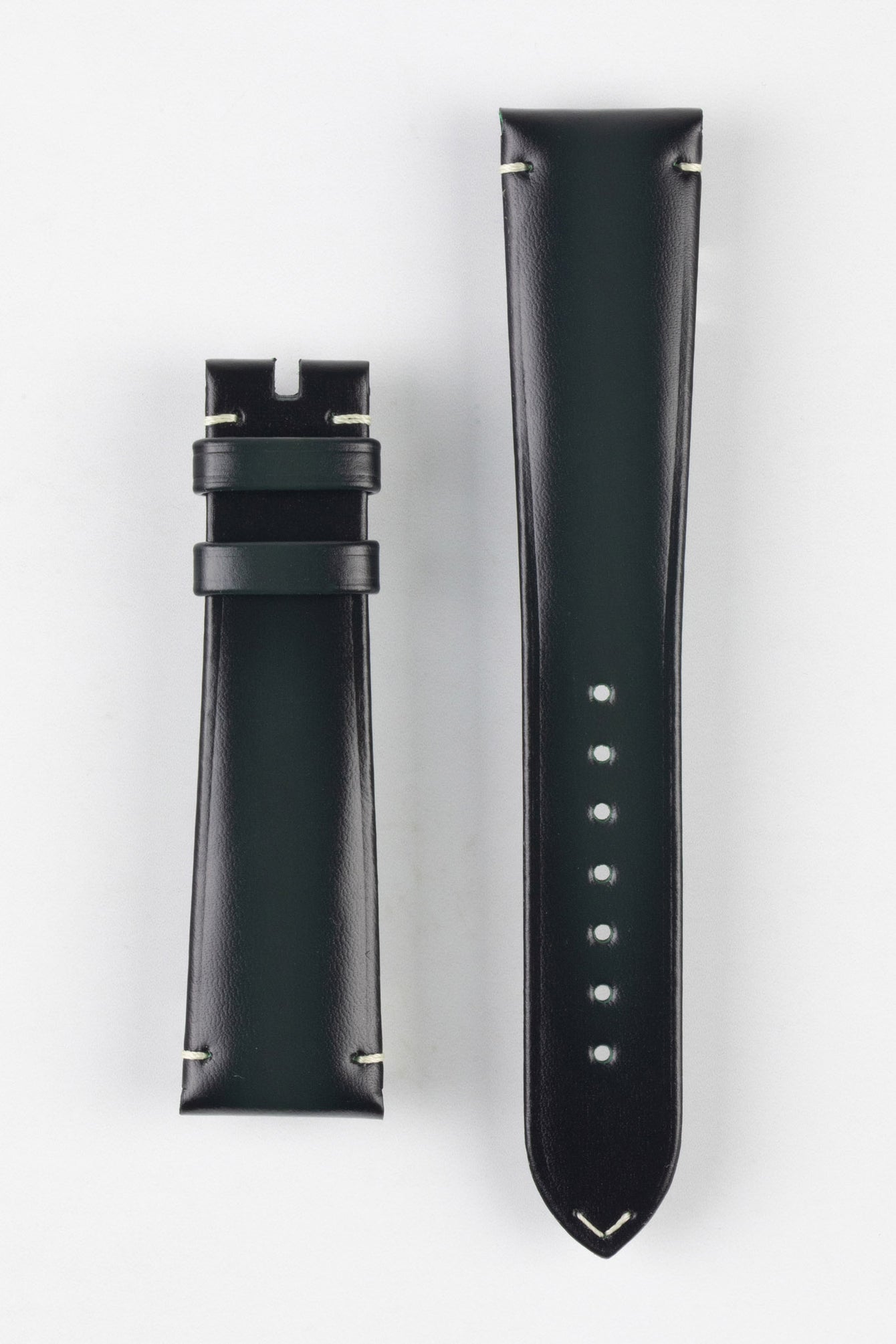 20mm green leather watch strap 