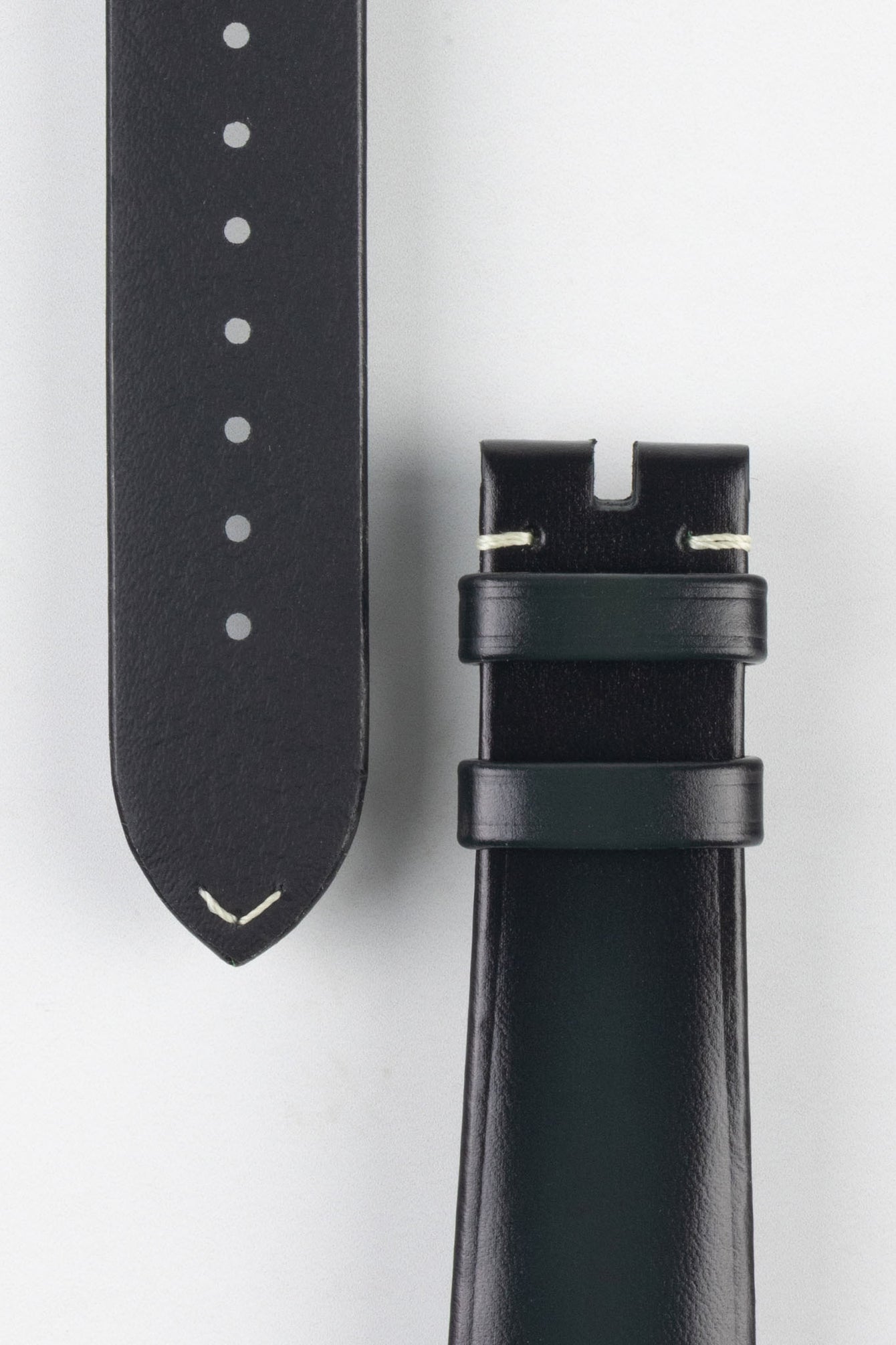 20mm green leather watch strap 