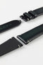 20mm green leather watch strap 