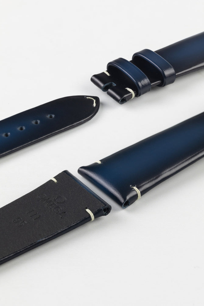 blue leather watch strap 20mm 