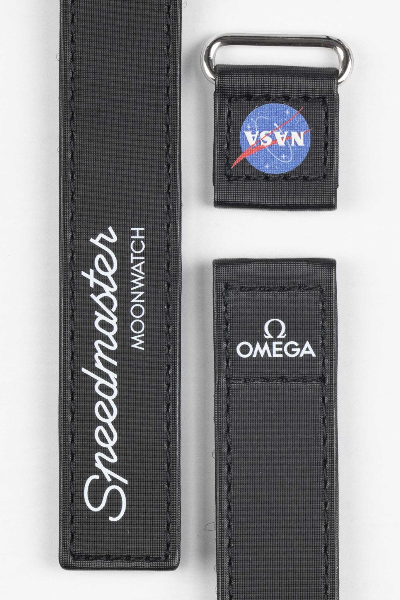 時計 OMEGA Speedmaster Moonwatch VELCRO strap オメガ、スピードマスターに最適なNASAロゴ入りベルクロストラップ