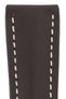 Omega-Style Calf Deployment Watch Strap in BROWN