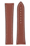 Omega-Style Calf Deployment Watch Strap in GOLD BROWN