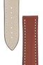Omega-Style Calf Deployment Watch Strap in GOLD BROWN