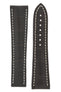 Omega-Style Alligator Embossed Leather Deployment Watch Strap in BROWN