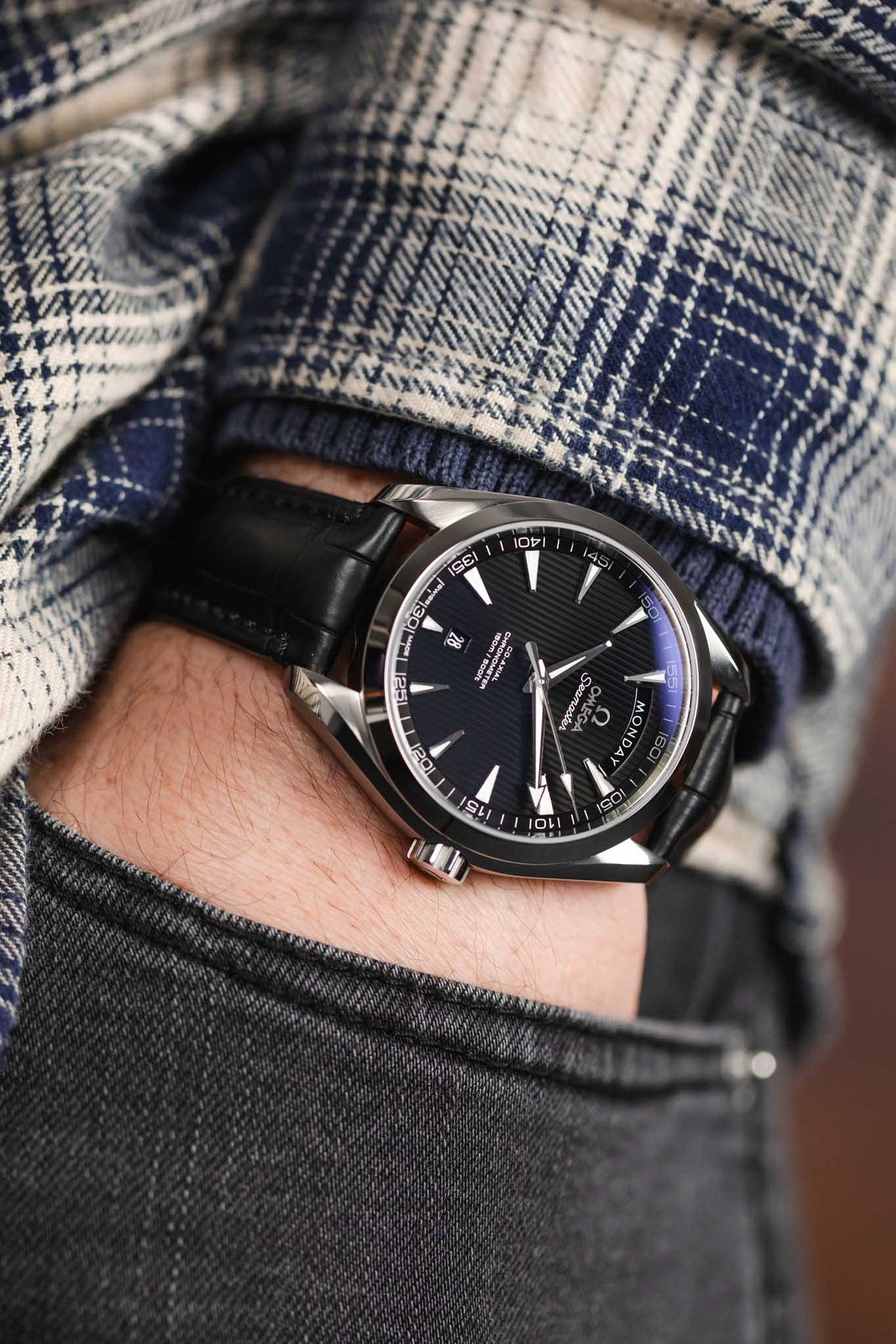 Omega Seamaster Aqua Terra 150m On Wrist Aqua Terra Black On Wrist