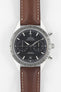 omega speedmaster brown leather strap